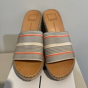 Dolce Vita Coral Stripe Wedge Sandal